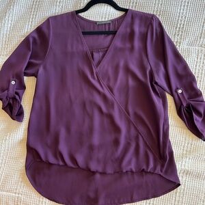 Purple v-neck women’s blouse